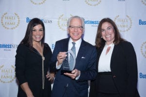 From left to right: LIBN Associate Publisher Alicia Jabbour, Rivkin Radler Partner William Savino, and Janet Lenaghan, Dean of the Zarb School of Business at Hofstra University